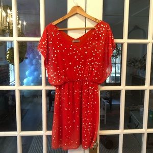 Ophelia Orange Dress with Silver Confetti Specs